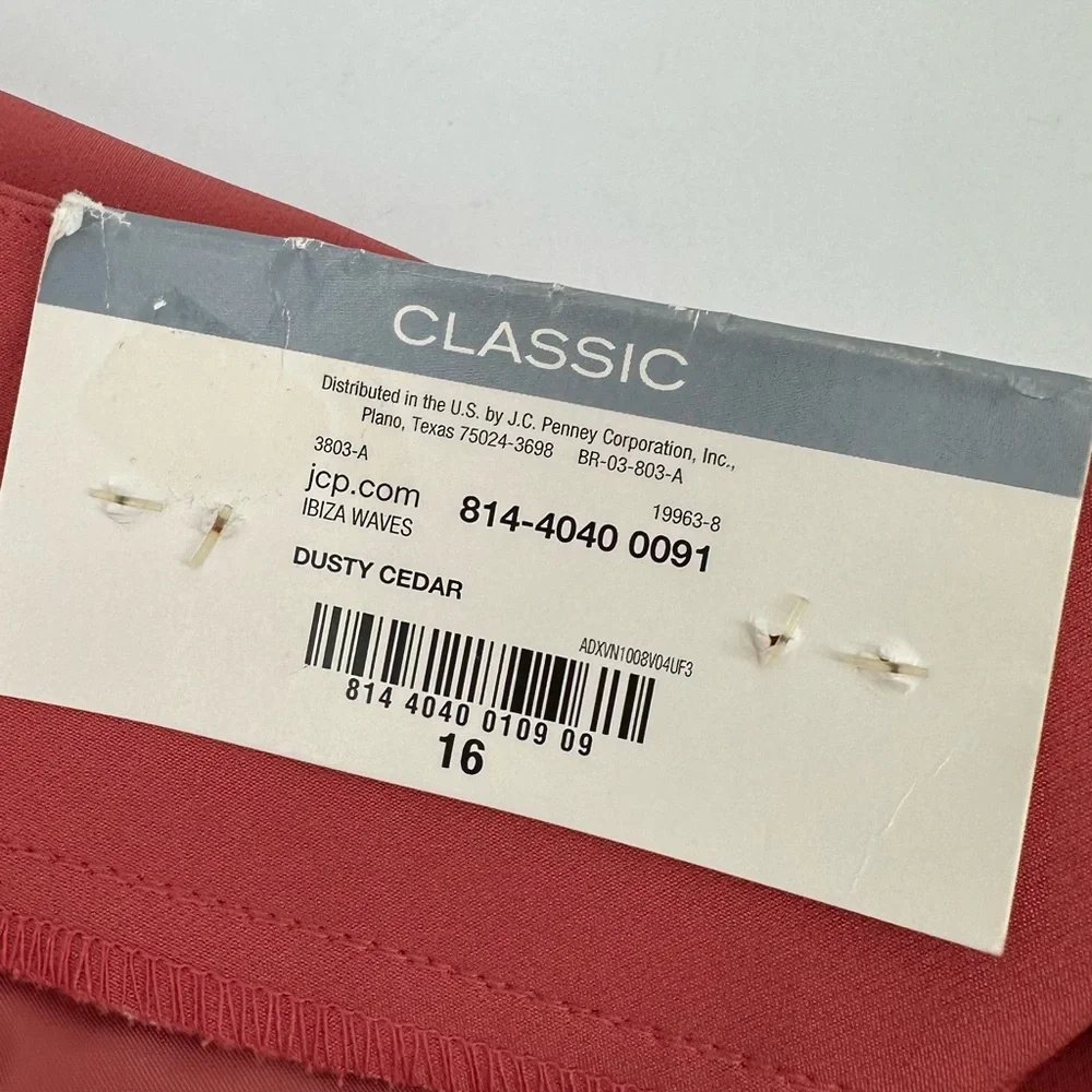 Liz Claiborne Pants Womens 16 Career Classic Dusty Cedar Ankle Taper Office NWD